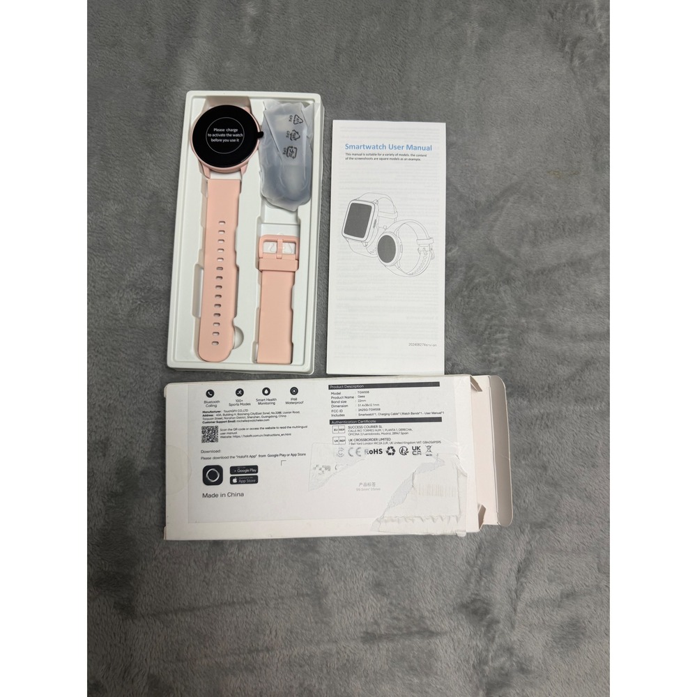 TouchGFX Smartwatch Womens One Size Pink TGW008 Gaea Bluetooth Calling IP68